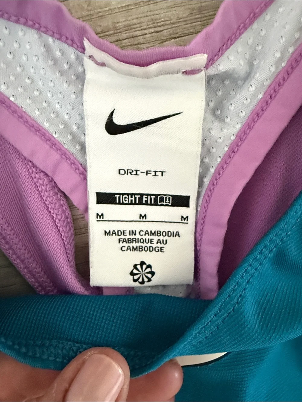 Nike Teal & Multicolor Abstract Racerback Tennis Dress